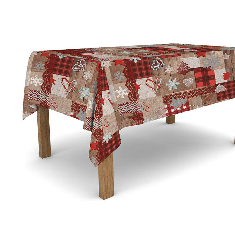 Tovaglia cerata antimacchia in PVC - Fiocco di neve