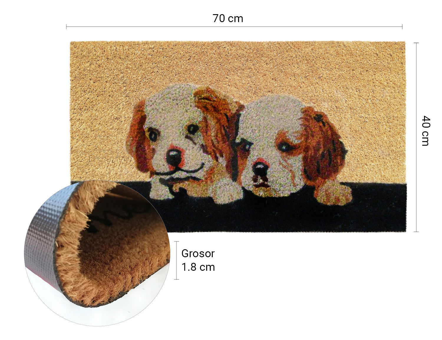 Zerbino in cocco 40x70 cm HOME SWEET DOGS