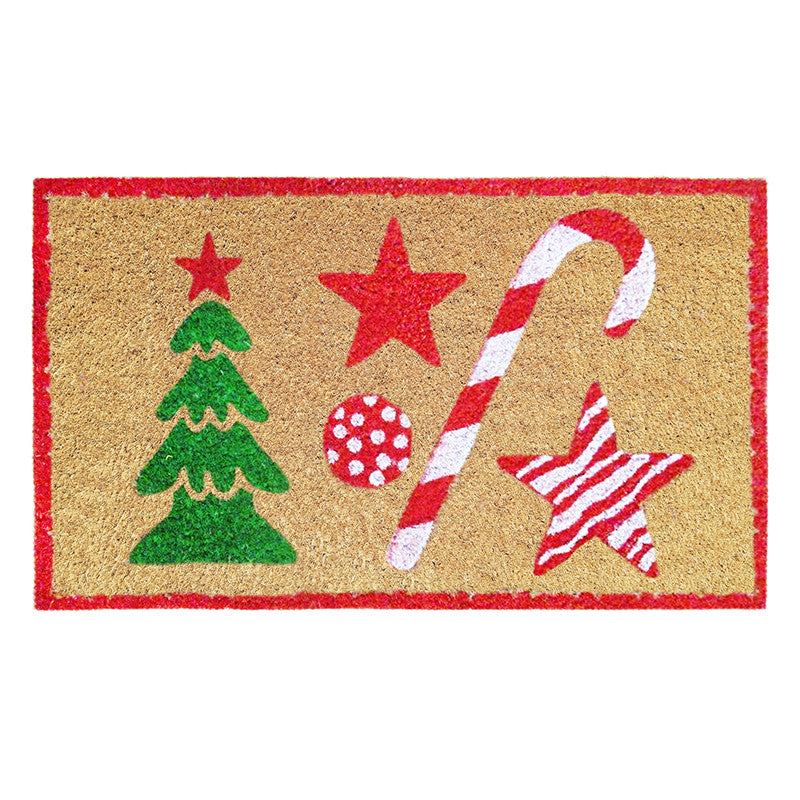 Zerbino in cocco 40x70 cm NATALE BASTONCINO