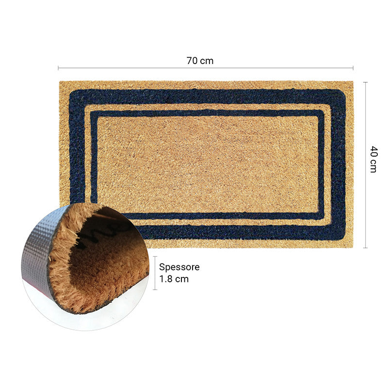 Zerbino in cocco 40x70 cm BORDER BLU