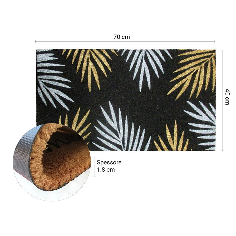 Zerbino in cocco 40x70 cm FOGLIE TROPICALI