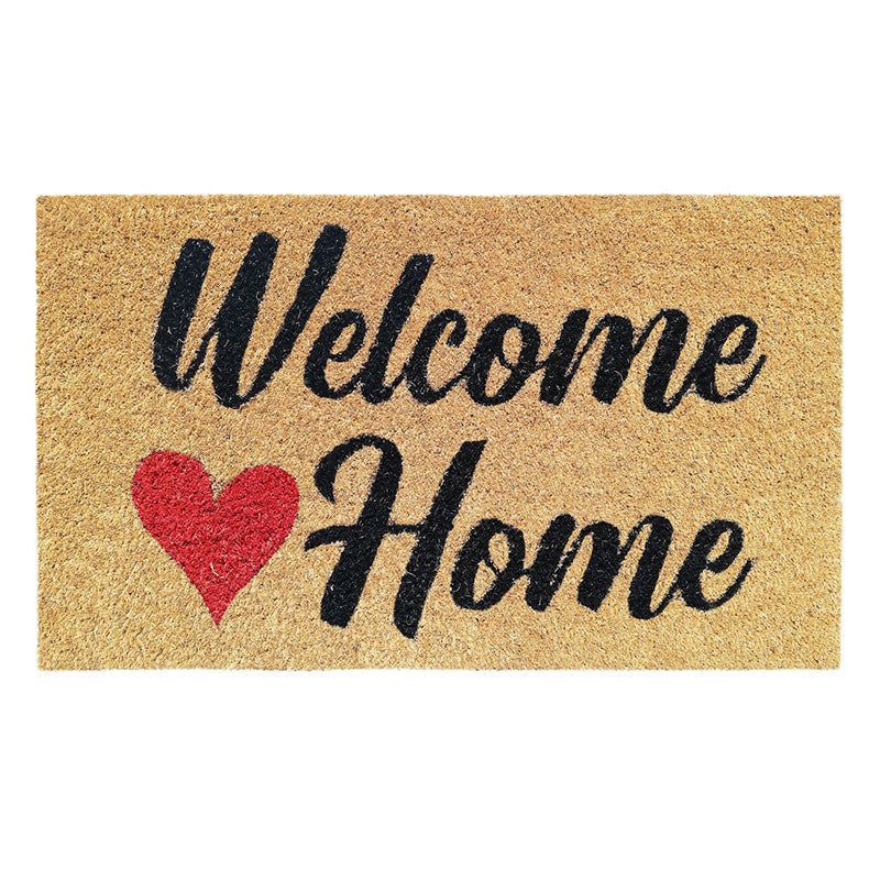 Zerbino in cocco 40x70 cm WELCOME HOME CUORE
