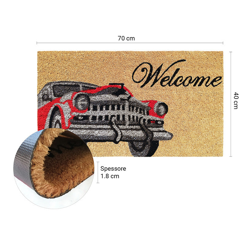 Zerbino in cocco 40x70 cm RED CAR