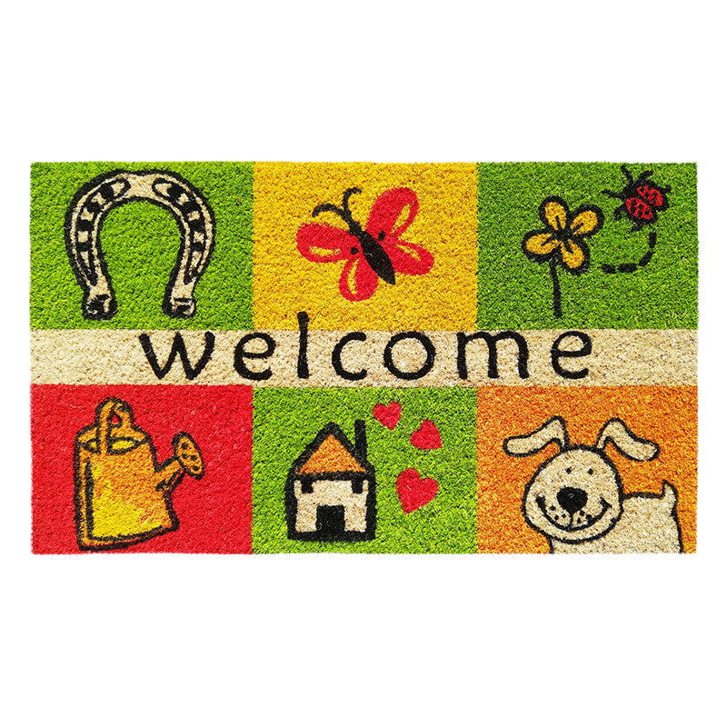 Zerbino in cocco 40x70 cm WELCOME SCACCHI