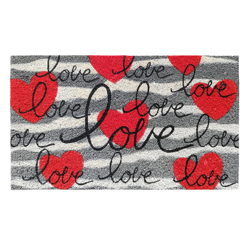 Zerbino in cocco 40x70 cm LOVE CUORI