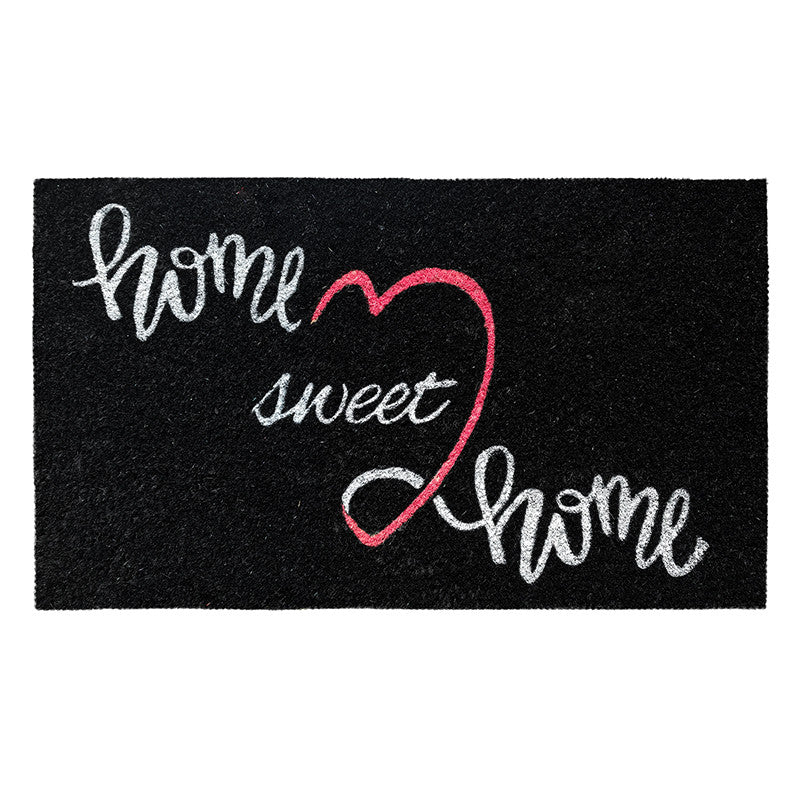 Zerbino in cocco 40x70 cm NERO HOME SWEET HOME