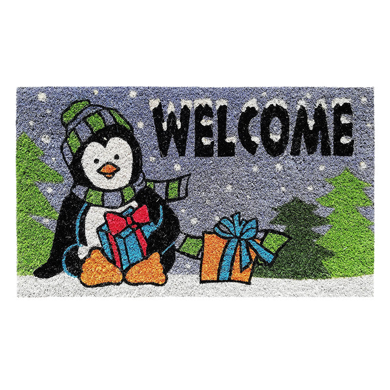 Zerbino in cocco 40x70 cm NATALE PINGUINO REGALI