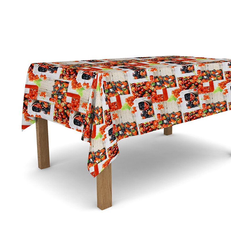 Tovaglia cerata antimacchia in PVC - Frutti Di Bosco
