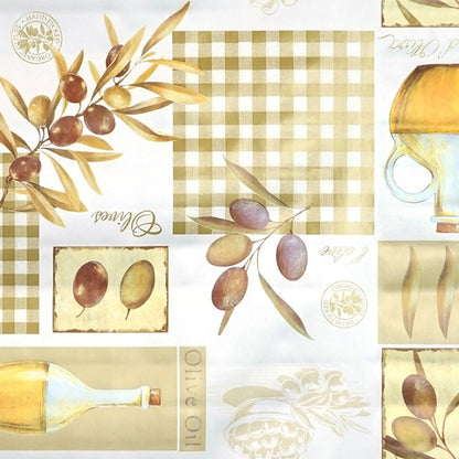 Tovaglia cerata antimacchia in PVC - Olive