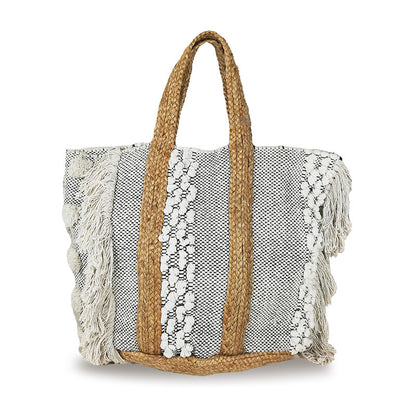 Borsa estiva da mare, spiaggia, in juta interamente realizzata a mano CORFÙ