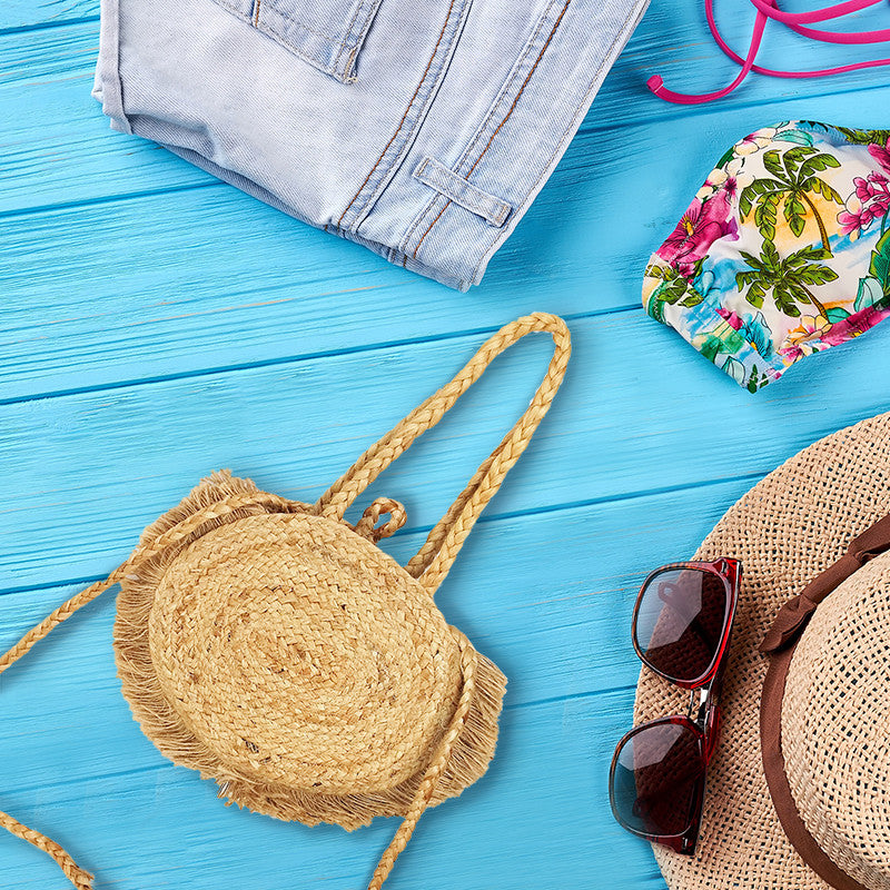 Borsa estiva da mare, spiaggia, in juta interamente realizzata a mano FORMENTERA