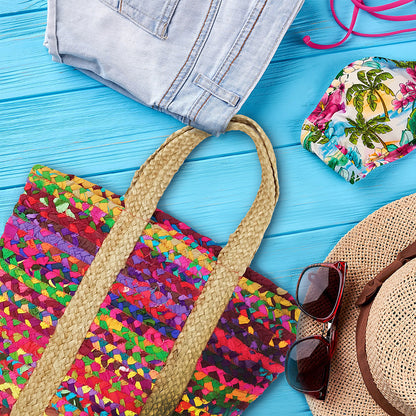 Borsa estiva da mare, spiaggia, in juta interamente realizzata a mano GALLIPOLI