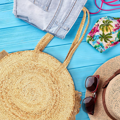 Borsa estiva da mare, spiaggia, in juta interamente realizzata a mano ISCHIA