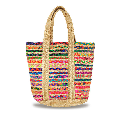 Borsa estiva da mare, spiaggia, in juta interamente realizzata a mano PAG