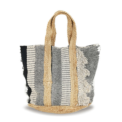 Borsa estiva da mare, spiaggia, in juta interamente realizzata a mano RODI