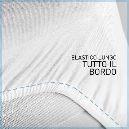 Coprimaterasso impermeabile in morbidissima spugna di microfibra, anallergico, antiacaro, traspirante, elasticizzato