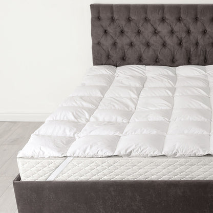 Topper coprimaterasso trapuntato, anallergico e traspirante con elastici