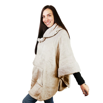 Coperta con maniche, felpa con cappuccio calda e morbida