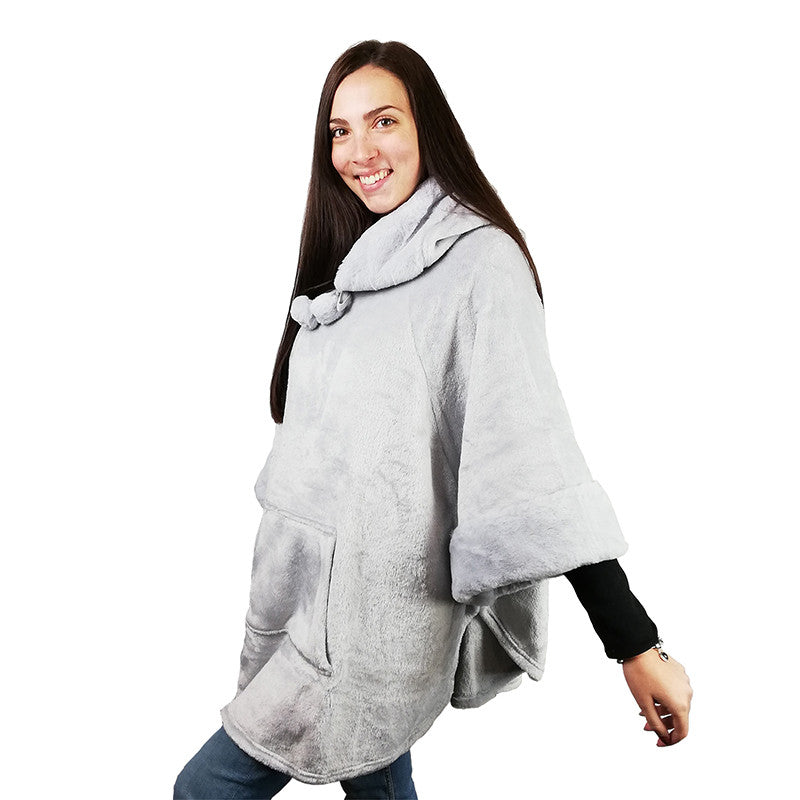 Coperta con maniche, felpa con cappuccio calda e morbida