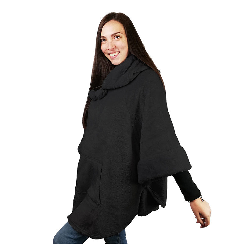 Coperta con maniche, felpa con cappuccio calda e morbida