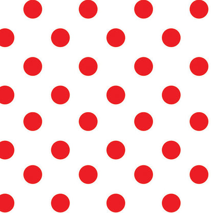 Tovaglia cerata antimacchia in PVC - Pois Rosso