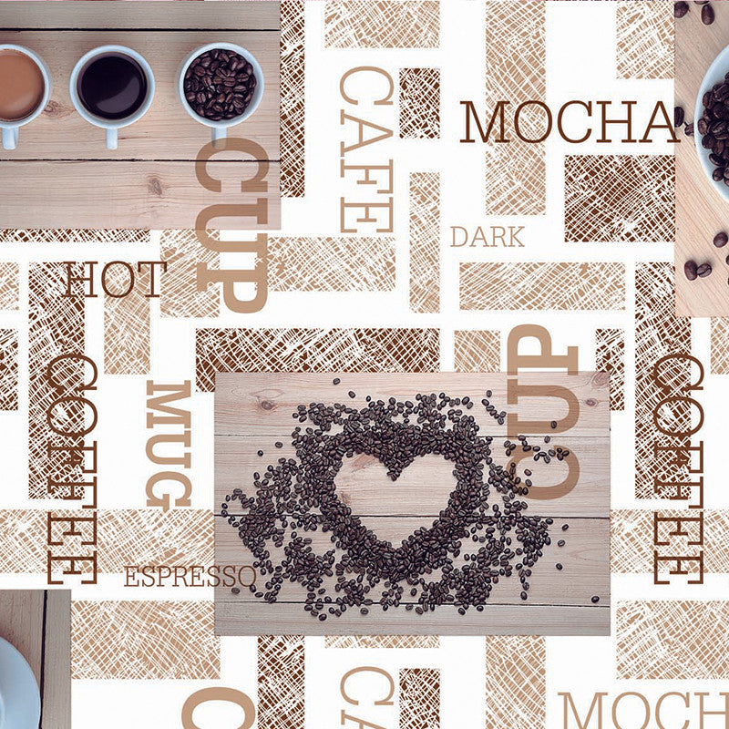Tovaglia cerata antimacchia in PVC - Coffee