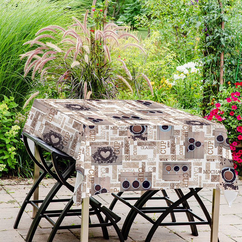 Tovaglia cerata antimacchia in PVC - Coffee