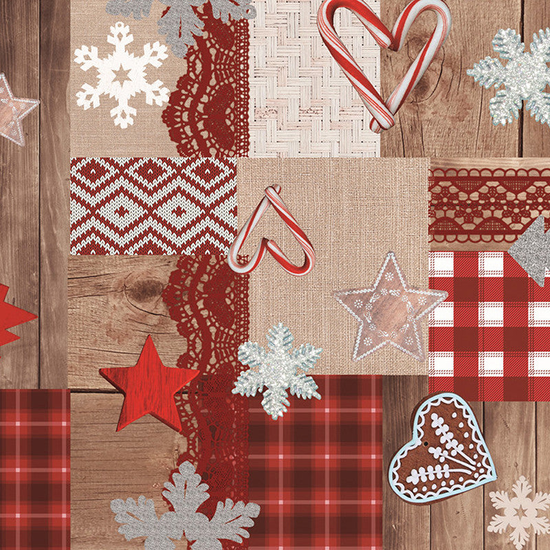 Tovaglia cerata antimacchia in PVC - Fiocco di neve