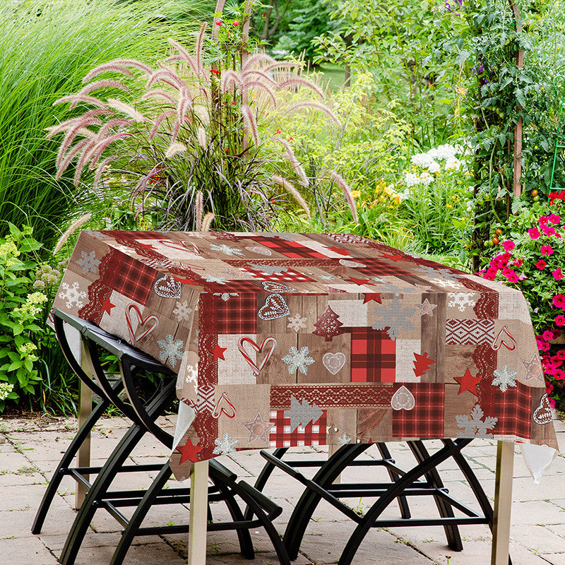 Tovaglia cerata antimacchia in PVC - Fiocco di neve