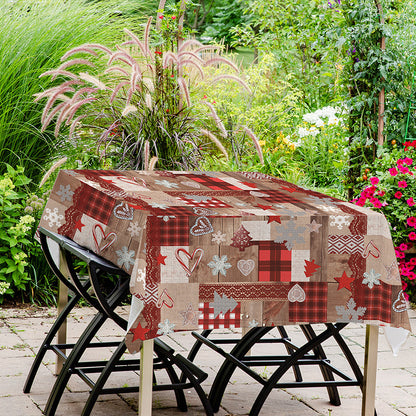 Tovaglia cerata antimacchia in PVC - Fiocco di neve