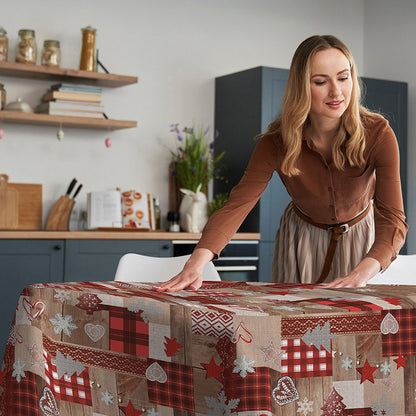 Tovaglia cerata antimacchia in PVC - Fiocco di neve