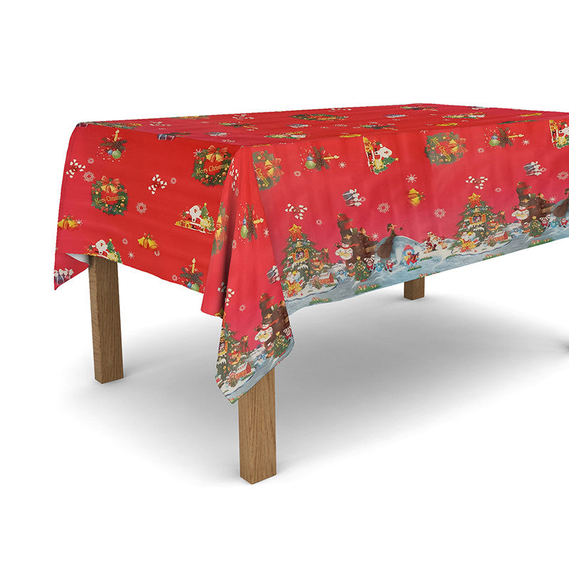 Tovaglia cerata antimacchia in PVC - Merry Christmas