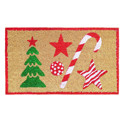 Zerbino in cocco 40x70 cm NATALE BASTONCINO