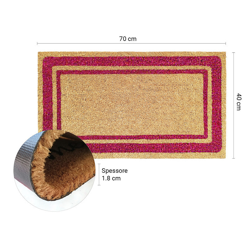 Zerbino in cocco 40x70 cm BORDER BORDEAUX