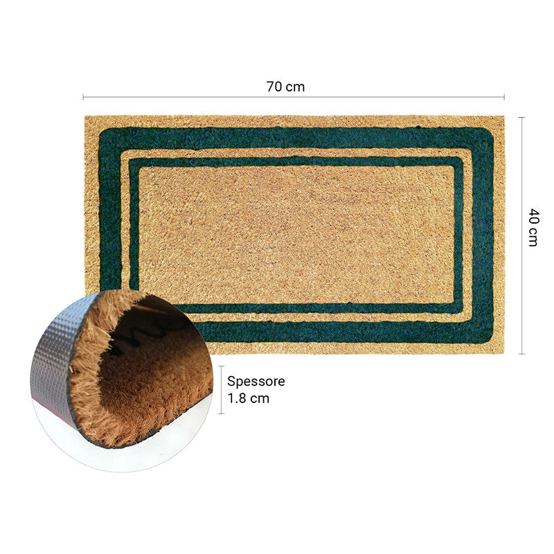 Zerbino in cocco 40x70 cm BORDER VERDE