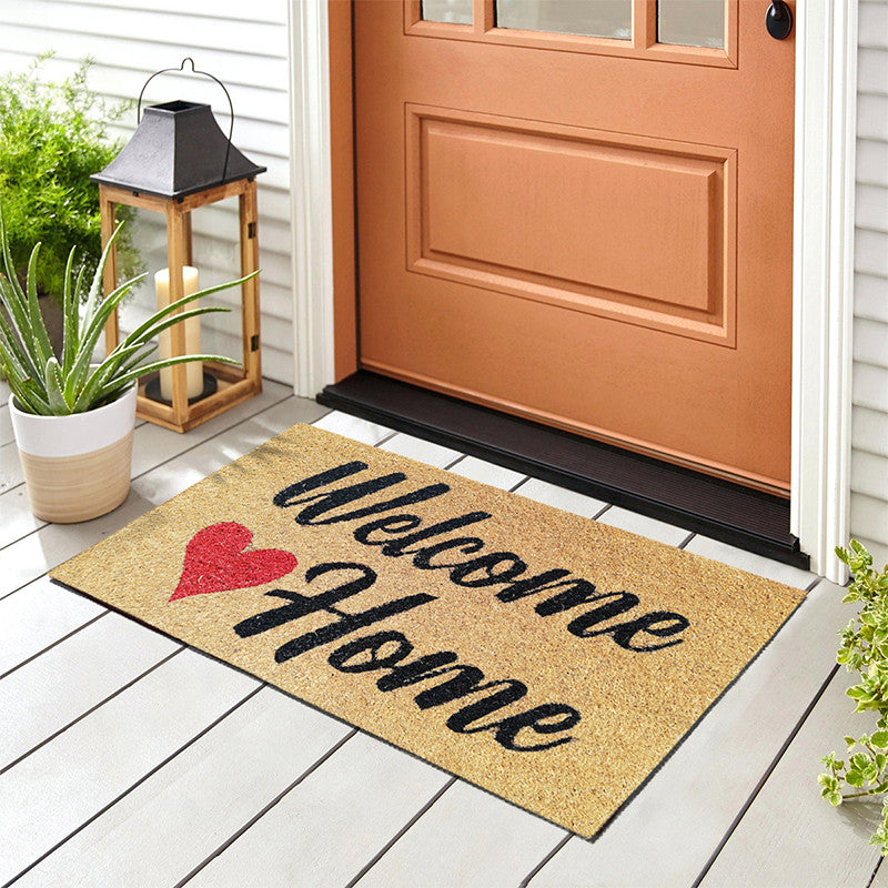 Zerbino in cocco 40x70 cm WELCOME HOME CUORE