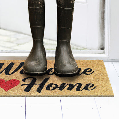 Zerbino in cocco 40x70 cm WELCOME HOME CUORE