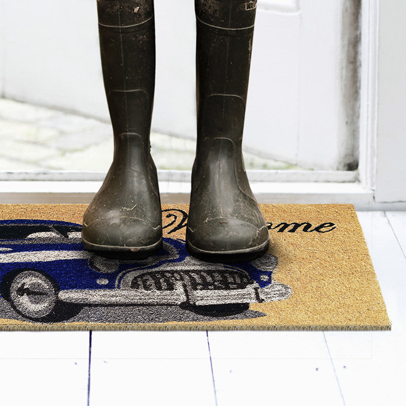 Zerbino in cocco 40x70 cm BLUE CAR