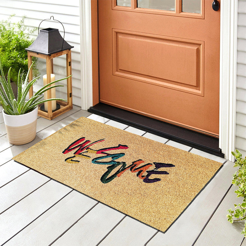 Zerbino in cocco 40x70 cm WELCOME ARCOBALENO