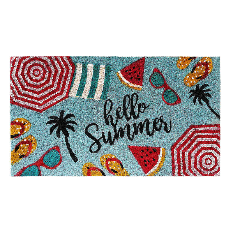 Zerbino in cocco 40x70 cm HELLO SUMMER SPIAGGIA AZZURRO