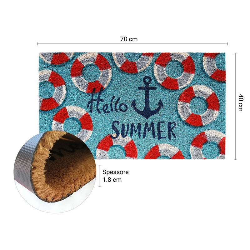 Zerbino in cocco 40x70 cm HELLO SUMMER ANCORA