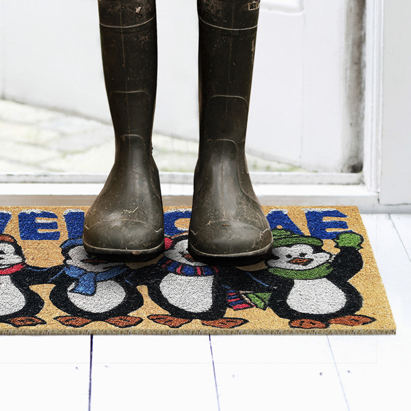 Zerbino in cocco 40x70 cm NATALE PINGUINI