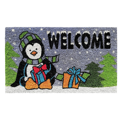Zerbino in cocco 40x70 cm NATALE PINGUINO REGALI