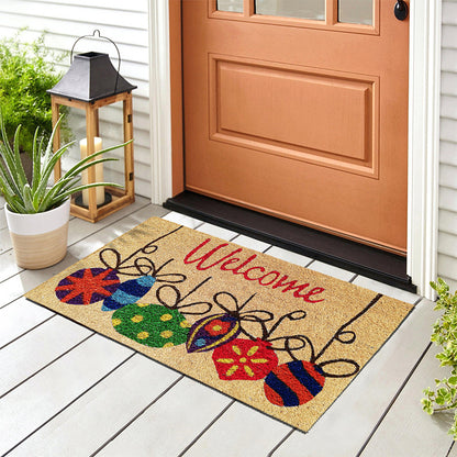 Zerbino in cocco 40x70 cm NATALE PALLINE