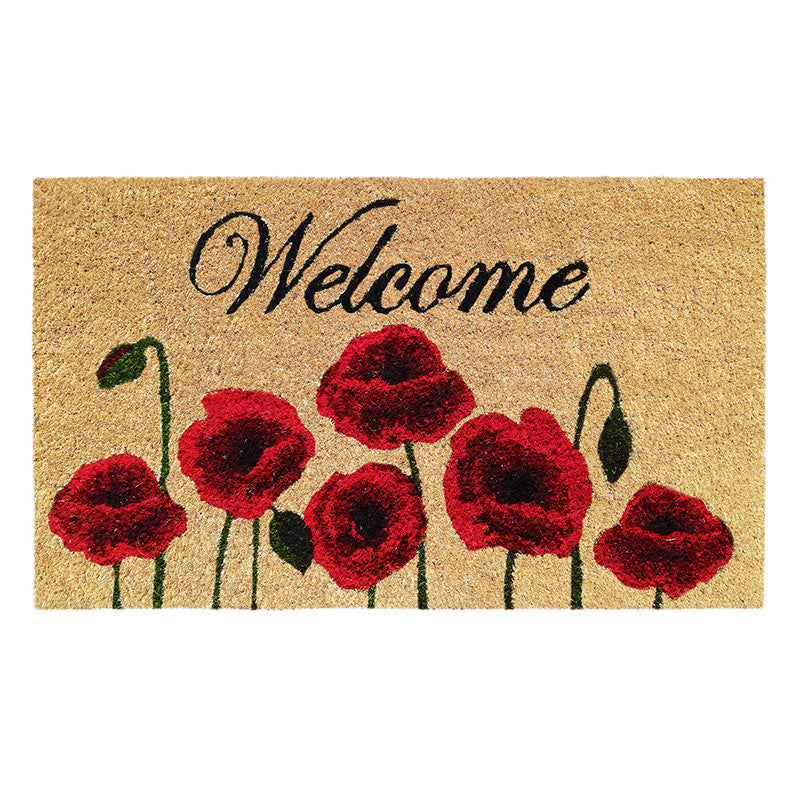 Zerbino in cocco 40x70 cm WELCOME FIORI ROSSI