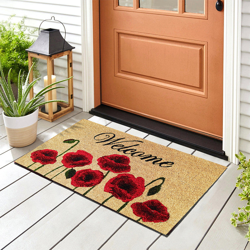 Zerbino in cocco 40x70 cm WELCOME FIORI ROSSI