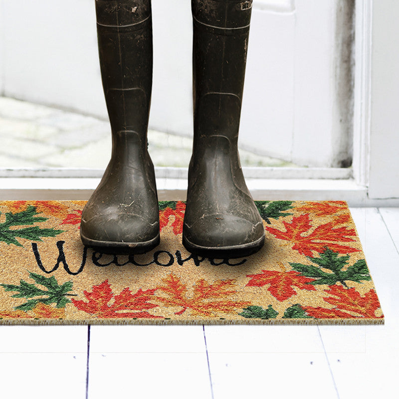Zerbino in cocco 40x70 cm WELCOME FOGLIE