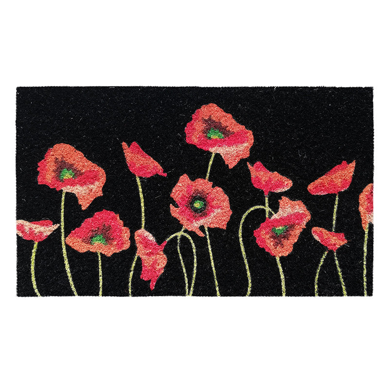 Zerbino in cocco 40x70 cm NERO PAPAVERI