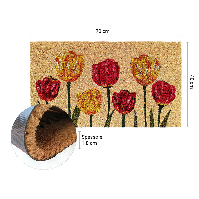 Zerbino in cocco 40x70 cm TULIPANI