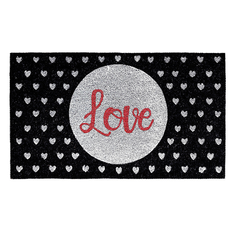 Zerbino in cocco 40x70 cm LOVE GLITTER
